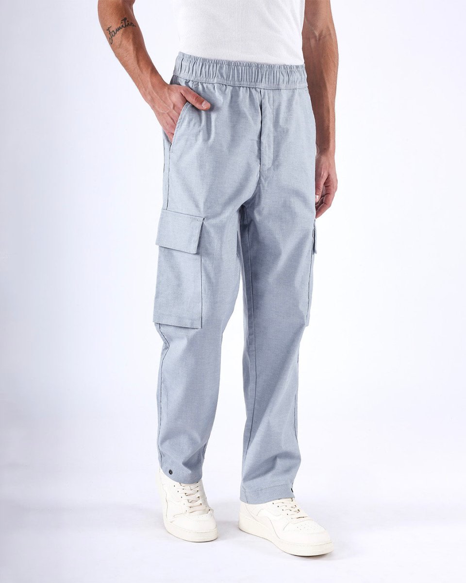 TAILORAEDGE Air Relaxed Cargo Pant In Blue