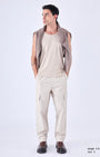 TAILORAEDGE Air Relaxed Cargo Pant In Cream