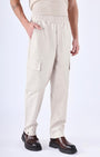 TAILORAEDGE Air Relaxed Cargo Pant In Cream
