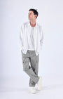 TAILORAEDGE Air Relaxed Cargo Pant In Sage Green