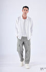 TAILORAEDGE Air Relaxed Cargo Pant In Sage Green