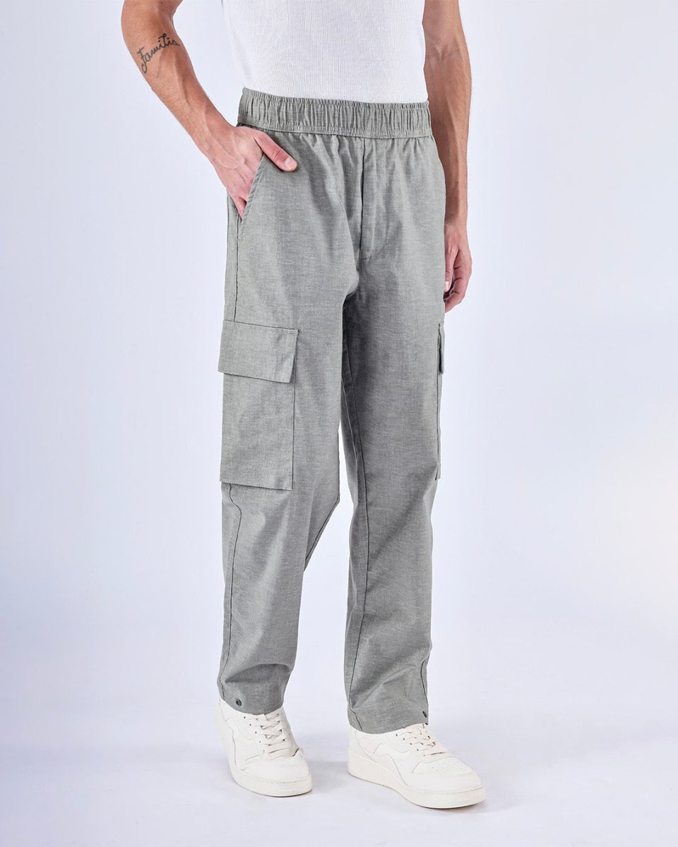 TAILORAEDGE Air Relaxed Cargo Pant In Sage Green