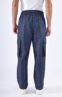 TAILORAEDGE Air Striped Relaxed Cargo Pants In Blue