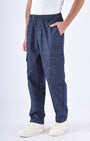 TAILORAEDGE Air Striped Relaxed Cargo Pants In Blue