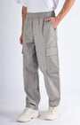 TAILORAEDGE Air Striped Relaxed Cargo Pants In Grey