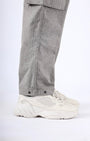 TAILORAEDGE Air Striped Relaxed Cargo Pants In Grey