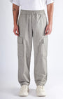 TAILORAEDGE Air Striped Relaxed Cargo Pants In Grey