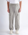 TAILORAEDGE Air Striped Relaxed Cargo Pants In Grey