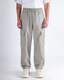 TAILORAEDGE Air Striped Relaxed Cargo Pants In Grey