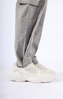 TAILORAEDGE Air Striped Relaxed Cargo Pants In Grey