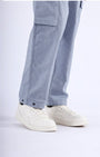 TAILORAEDGE Air Striped Relaxed Cargo Pants In Light Blue