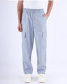 TAILORAEDGE Air Striped Relaxed Cargo Pants In Light Blue