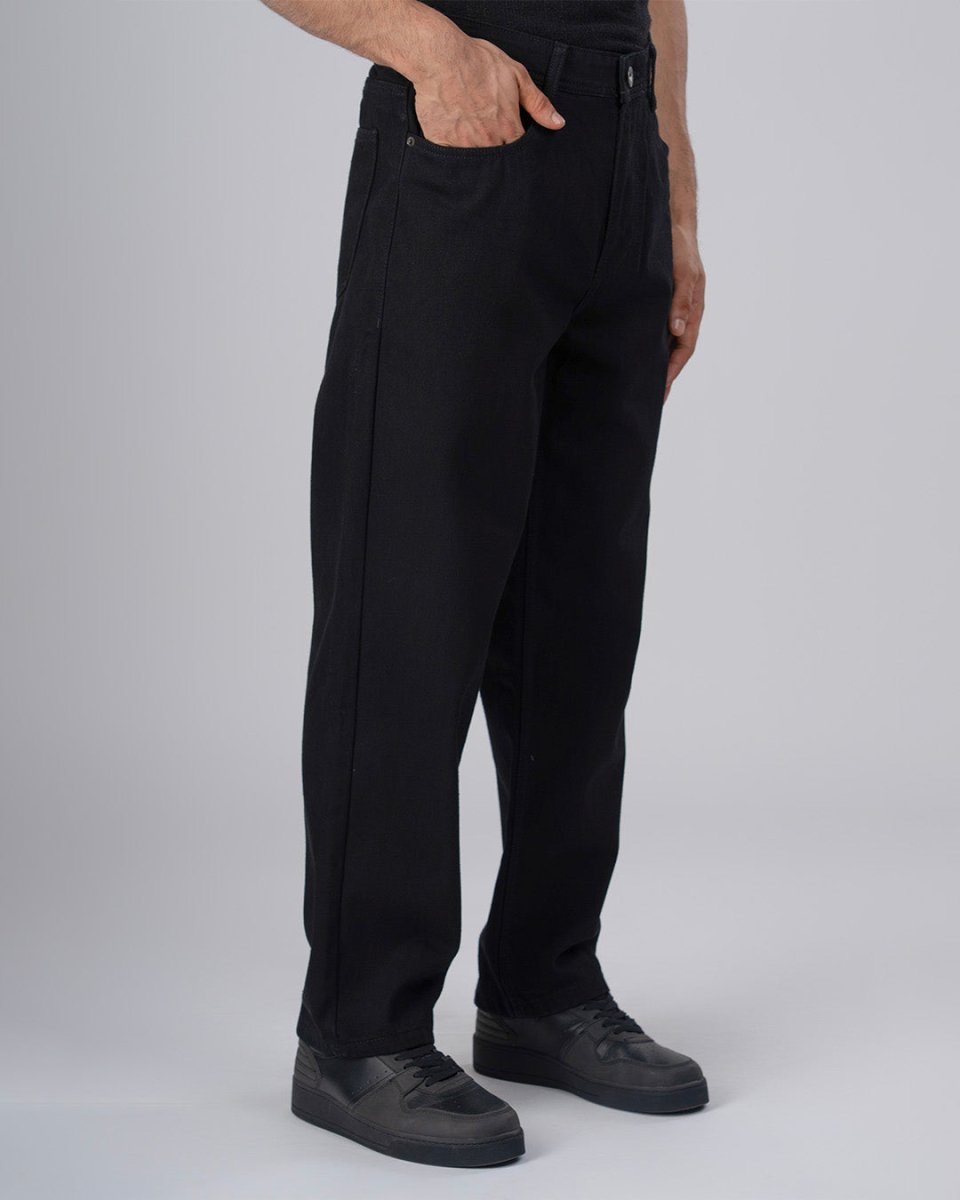 TAILORAEDGE Black Edge Relaxed Denim