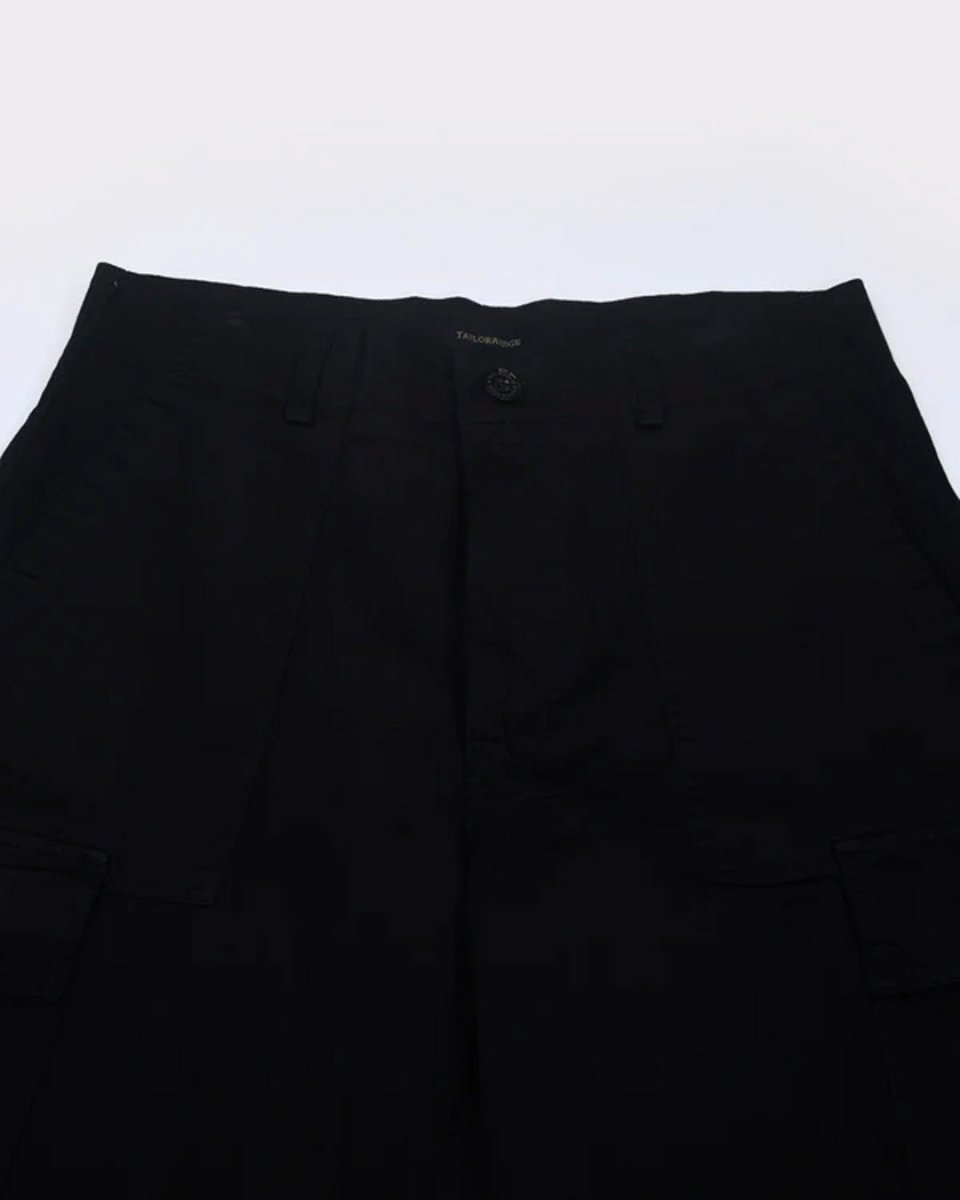 TAILORAEDGE Carpenter Relaxed Cargos In Black