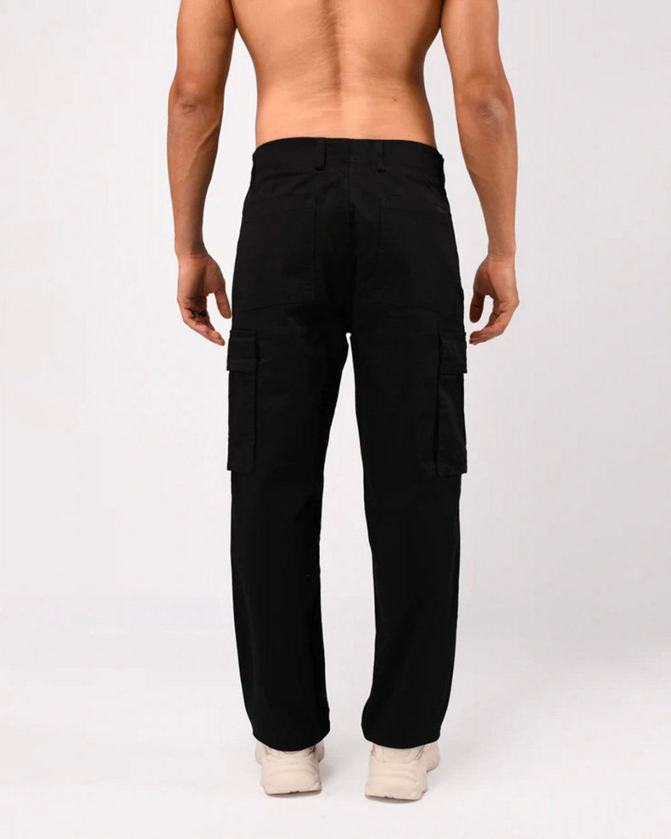 TAILORAEDGE Carpenter Relaxed Cargos In Black