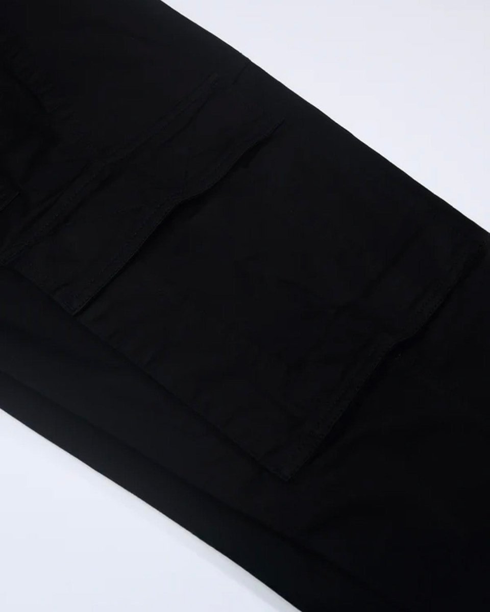 TAILORAEDGE Carpenter Relaxed Cargos In Black