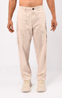 TAILORAEDGE Carpenter Relaxed Cargos In Cream