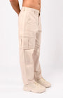 TAILORAEDGE Carpenter Relaxed Cargos In Cream