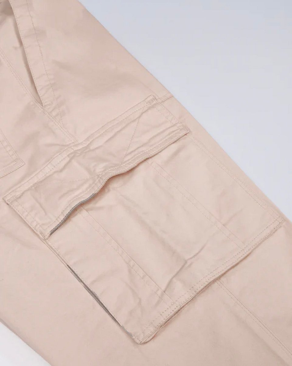 TAILORAEDGE Carpenter Relaxed Cargos In Cream