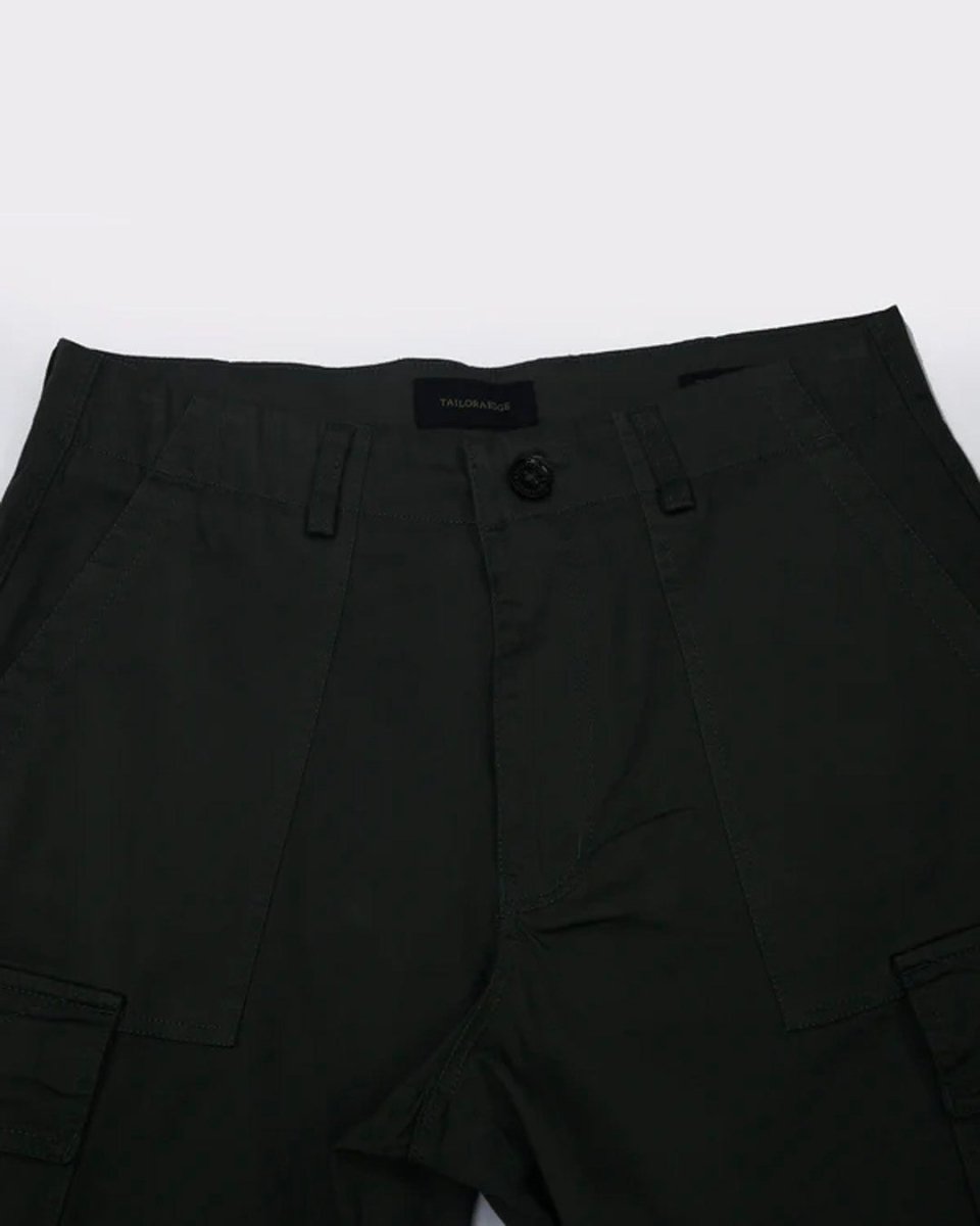 TAILORAEDGE Carpenter Relaxed Cargos In Green