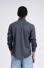 TAILORAEDGE Classic Cotton Cargo Shirt In Grey