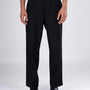 TAILORAEDGE Classic Easy Iron Relaxed Trousers In Black