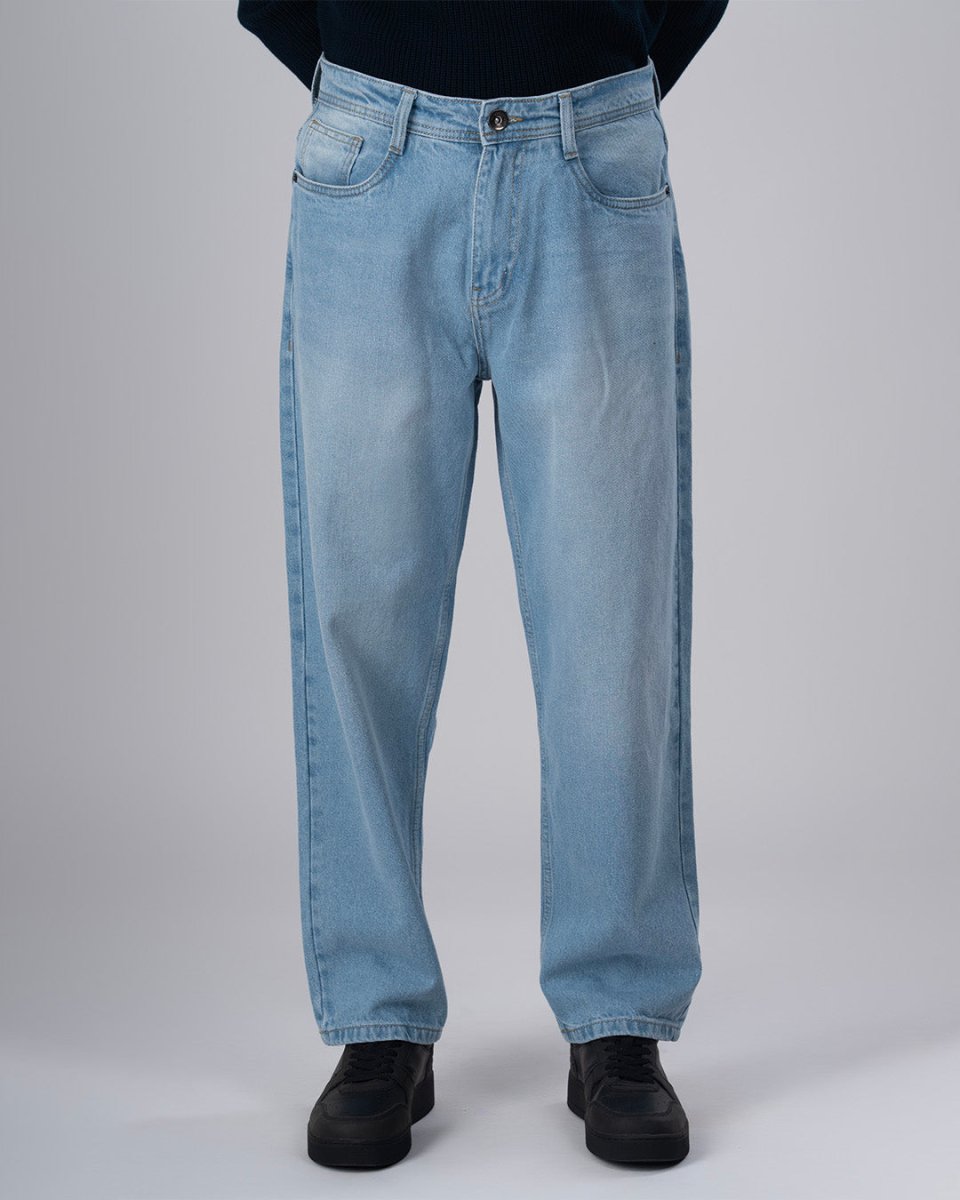 TAILORAEDGE Classic Edge Relaxed Denim In Light Blue