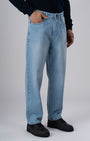 TAILORAEDGE Classic Edge Relaxed Denim In Light Blue