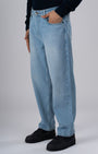 TAILORAEDGE Classic Edge Relaxed Denim In Light Blue