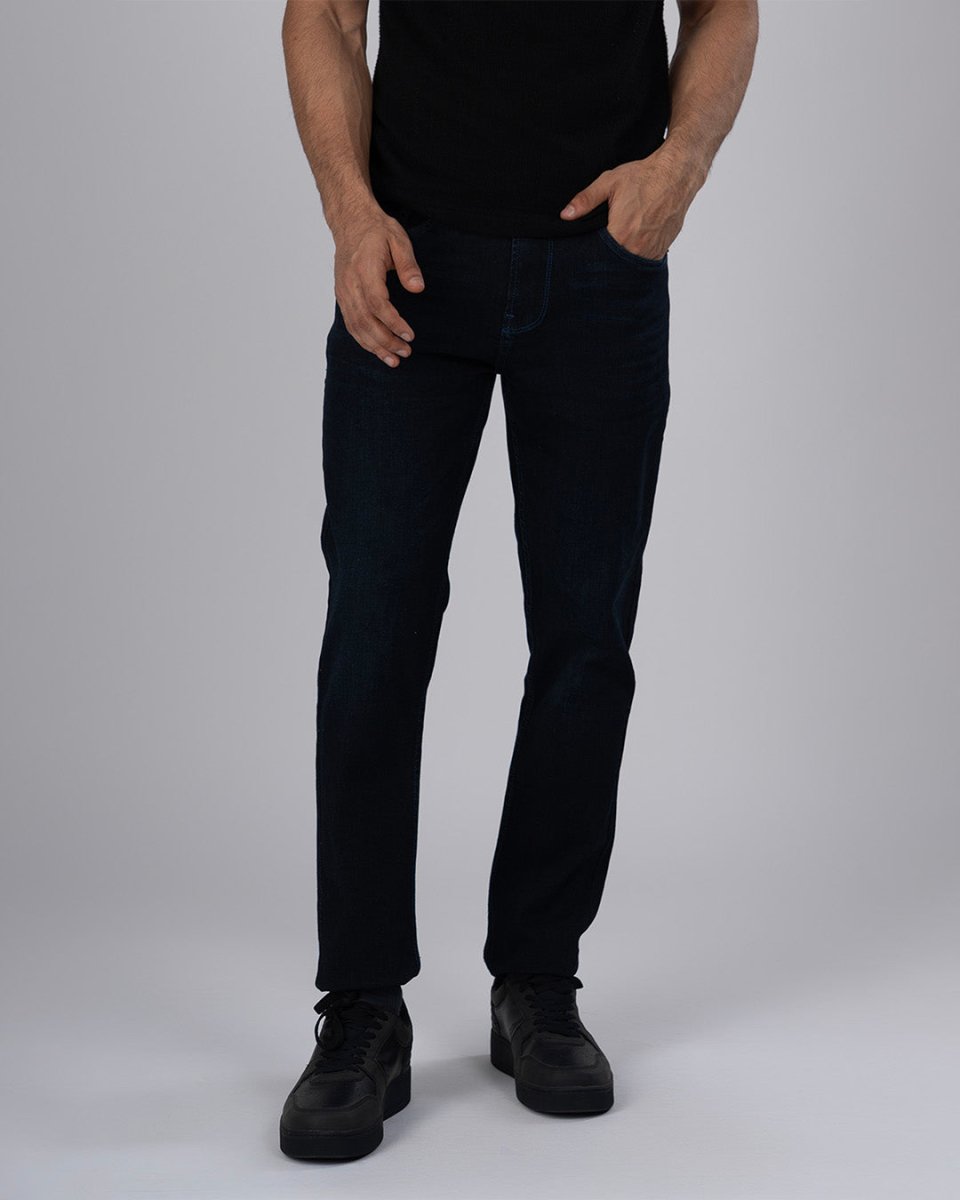 TAILORAEDGE Classic Edge Tailored Denim In Dark Blue