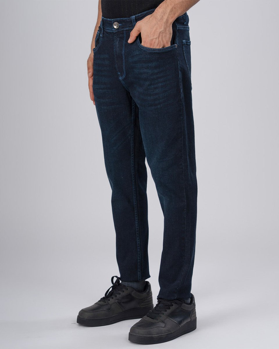 TAILORAEDGE Classic Edge Tailored Denim In Dark Blue