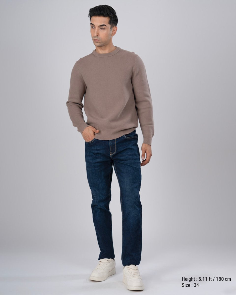 TAILORAEDGE Classic Edge Tailored Denim In Deep Blue