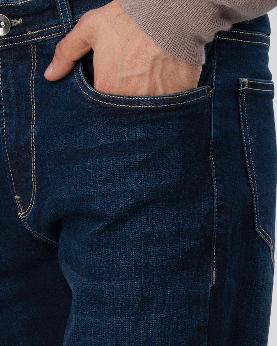 TAILORAEDGE Classic Edge Tailored Denim In Deep Blue