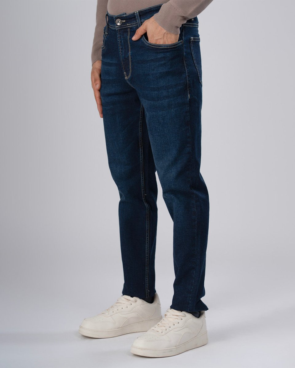 TAILORAEDGE Classic Edge Tailored Denim In Deep Blue
