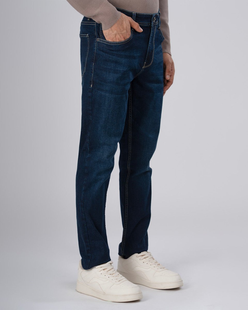 TAILORAEDGE Classic Edge Tailored Denim In Deep Blue