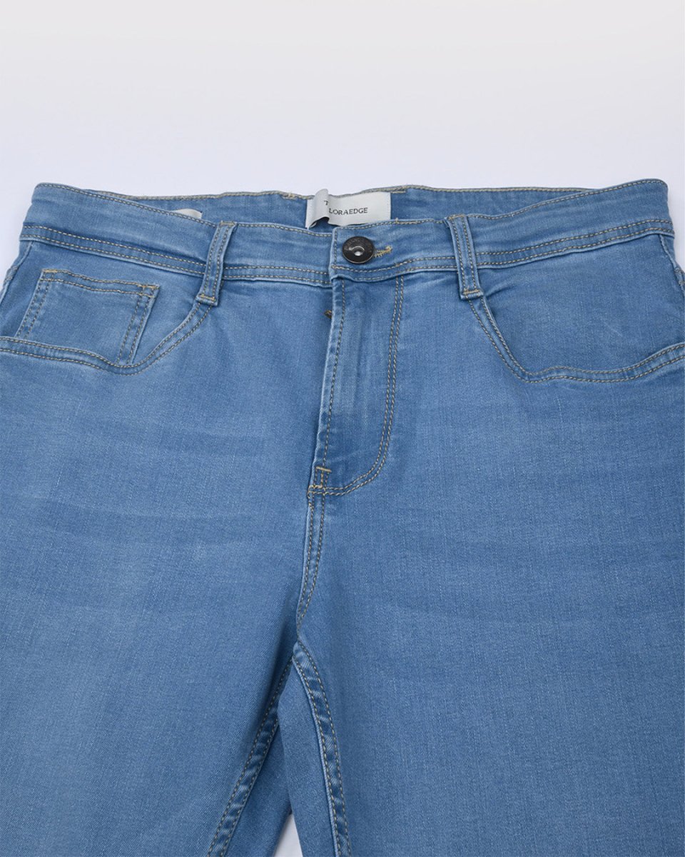 TAILORAEDGE Classic Edge Tailored Denim In Light Blue