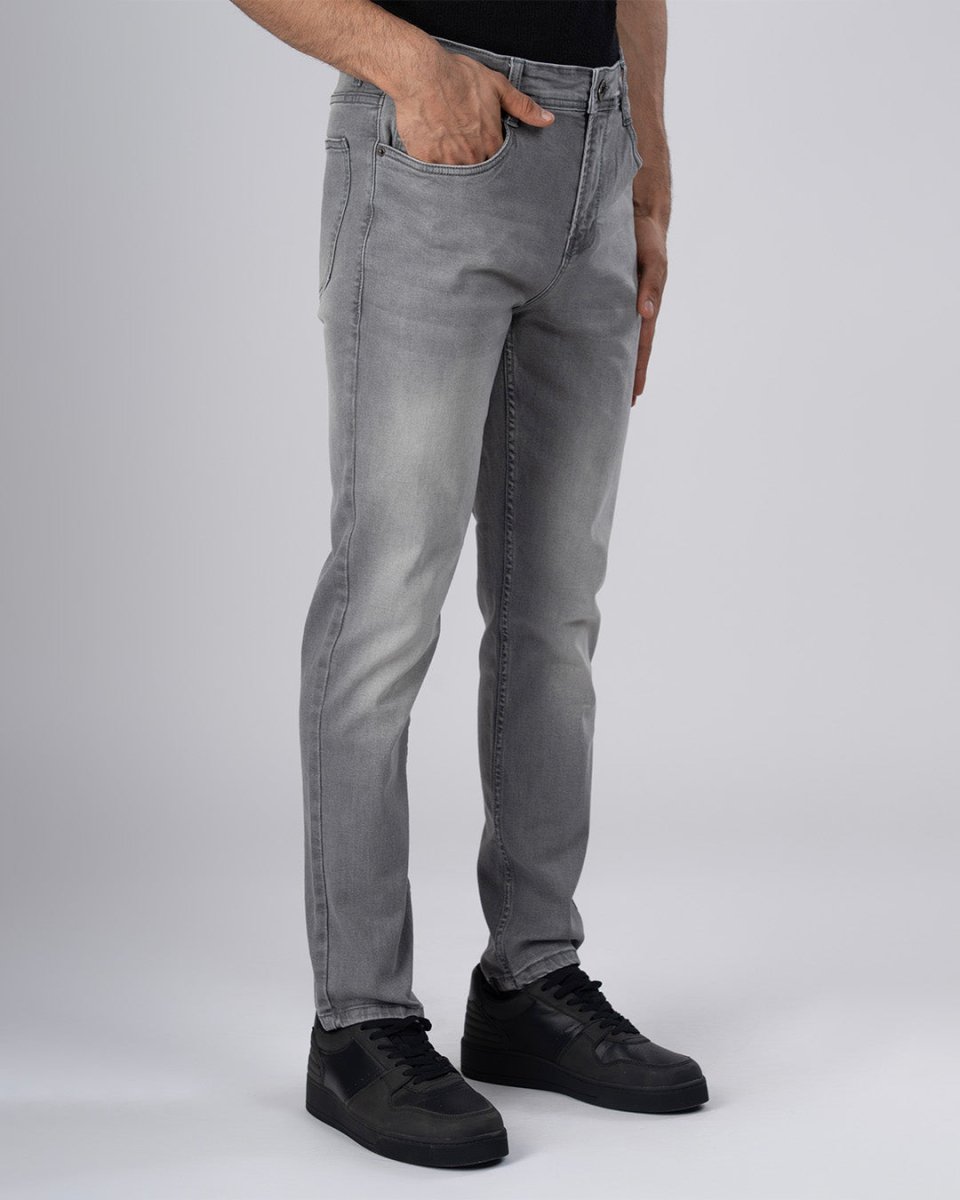 TAILORAEDGE Classic Edge Tailored Denim In Light Grey