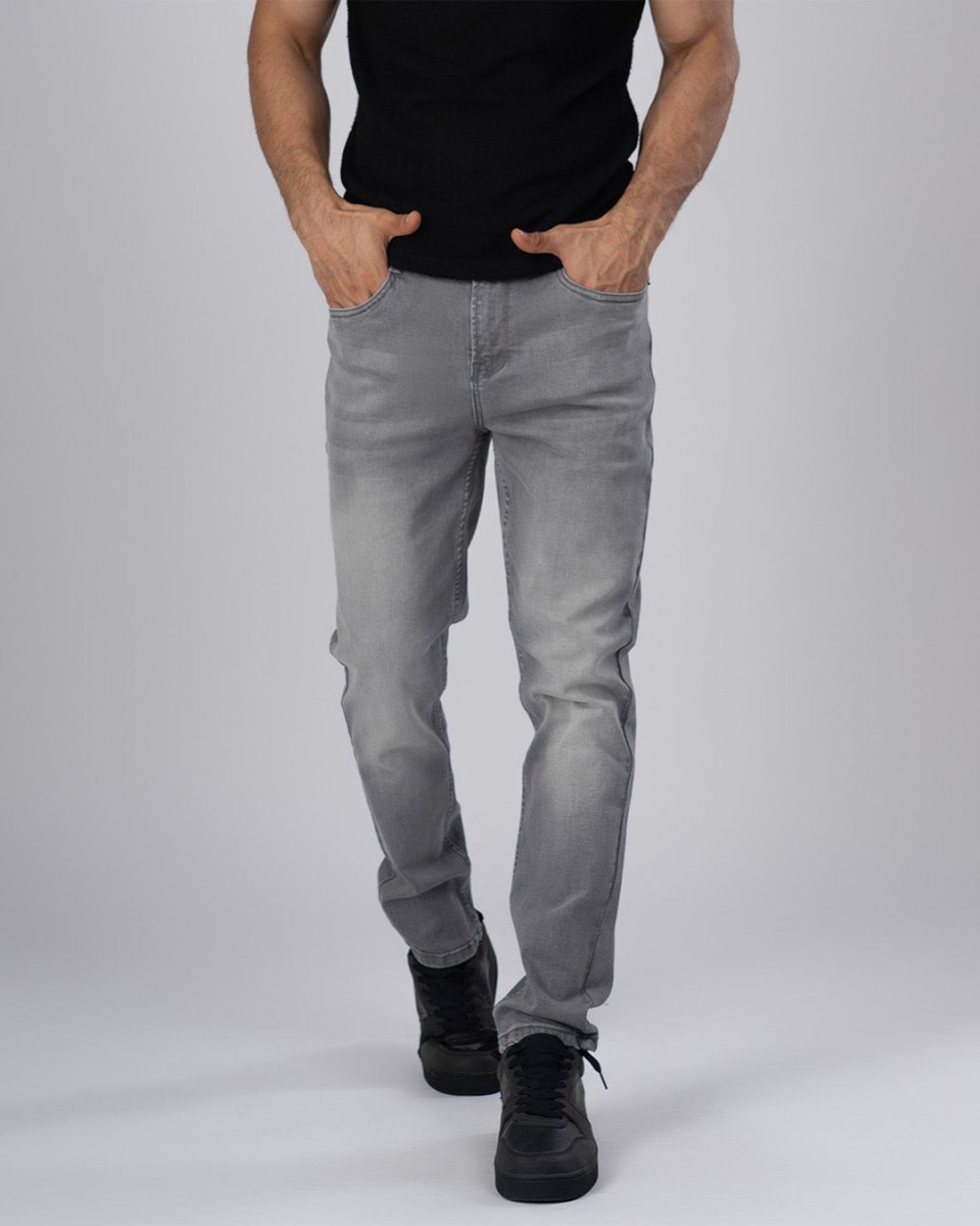 TAILORAEDGE Classic Edge Tailored Denim In Light Grey