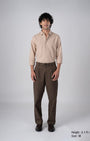 TAILORAEDGE Classic Fused Linen Shirt In Beige