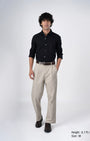 TAILORAEDGE Classic Fused Linen Shirt In Black