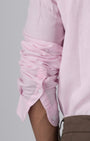 TAILORAEDGE Classic Fused Linen Shirt In Light Pink