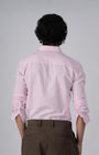 TAILORAEDGE Classic Fused Linen Shirt In Light Pink