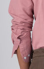 TAILORAEDGE Classic Fused Linen Shirt In Pink