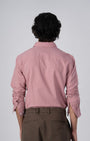 TAILORAEDGE Classic Fused Linen Shirt In Pink