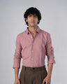 TAILORAEDGE Classic Fused Linen Shirt In Pink