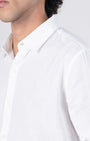 TAILORAEDGE Classic Fused Linen Shirt In White