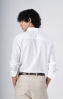 TAILORAEDGE Classic Fused Linen Shirt In White