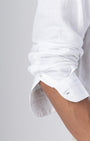 TAILORAEDGE Classic Fused Linen Shirt In White