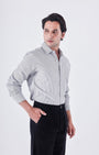 TAILORAEDGE Classic Oxford Stripe Shirt In Grey