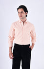TAILORAEDGE Classic Oxford Stripe Shirt In Orange